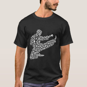 Camiseta lutador de caratê e Kung Fu 