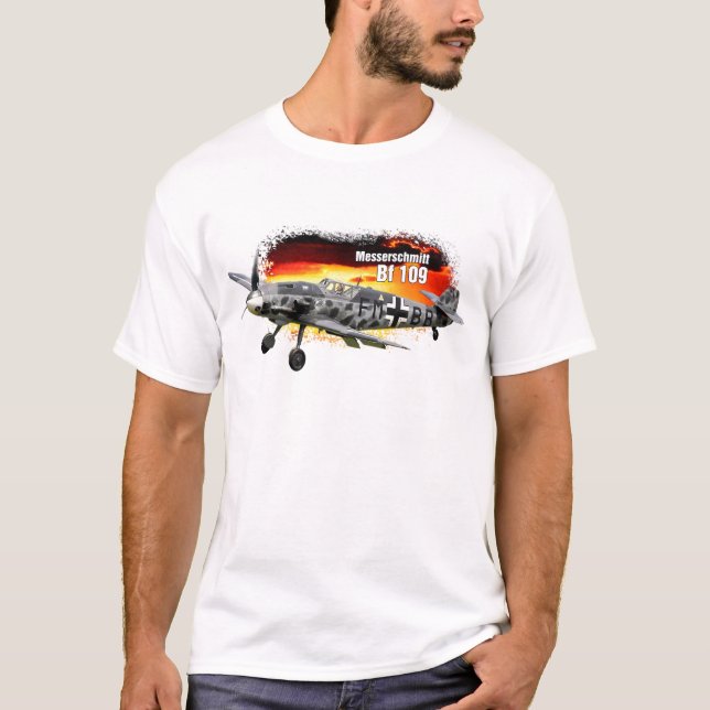 Camiseta Lutador de FB 109 Messerschmitt WW2 (Frente)