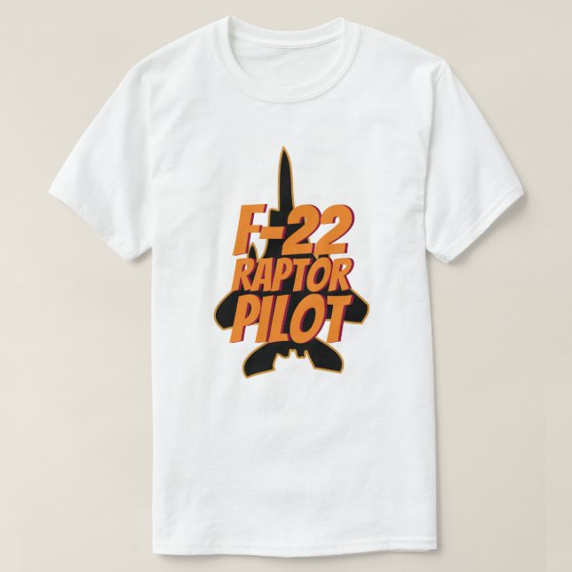 Camiseta Lutador de jato militar do piloto do raptor F-22 (Frente do Design)