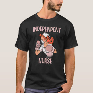 Camiseta Lutador de Luvas de Boxe Enfermeira Independente