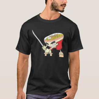 Camiseta Lutador japonês da sopa de macarronete com espada