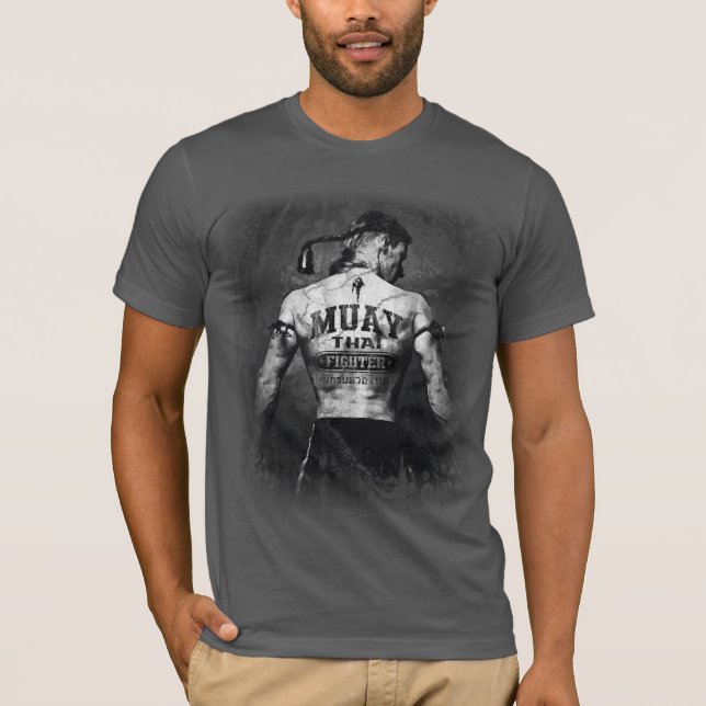 Camiseta Lutador tailandês de Muay do vintage (Frente)