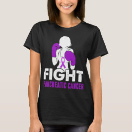 Camiseta lutadora de mulheres cânceres de pâncreas