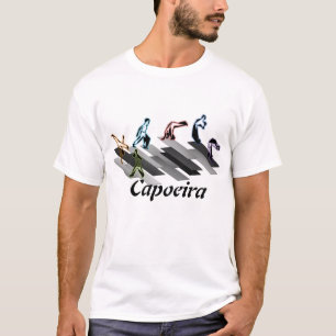 Camiseta lutadores cinzentos das artes marciais do capoeira