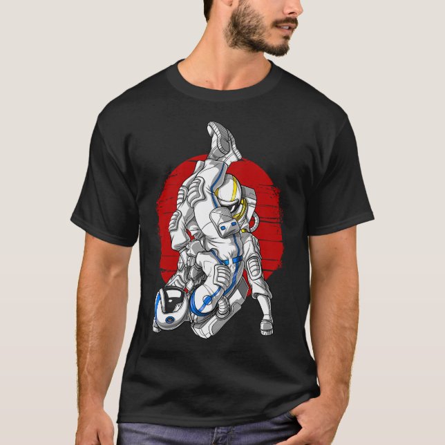 Camiseta Lutadores de Jiu-Jitsu Astronautas (Frente)