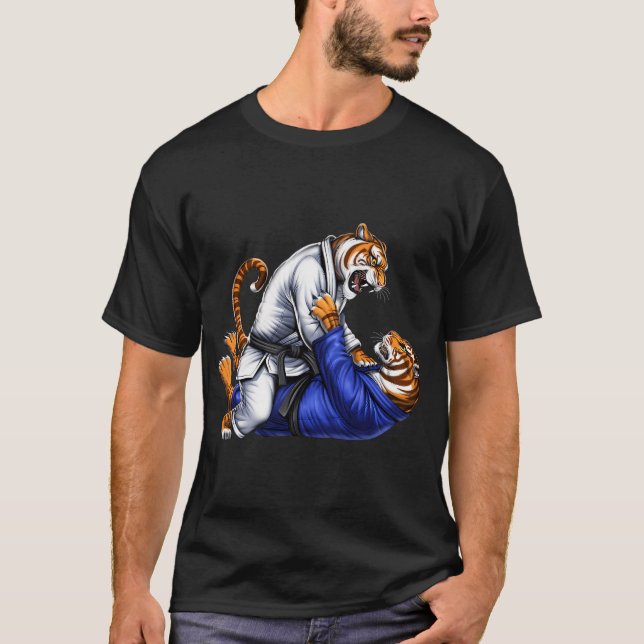 Camiseta Lutadores de Jiu-Jitsu Tiger (Frente)
