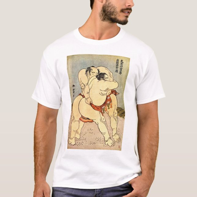 Camiseta Lutadores do Sumo de Hokusai (Frente)