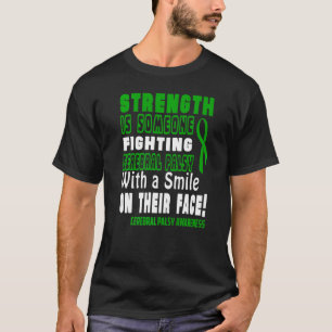 Camiseta Lutando com um sorriso Conscientização sobre Paral