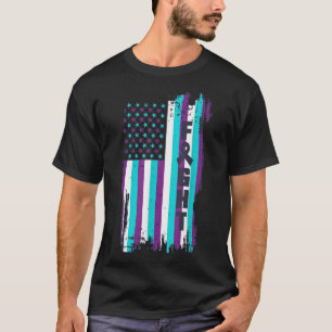 Camiseta Lutar Bandeira Americana Prevenção à Consciência d