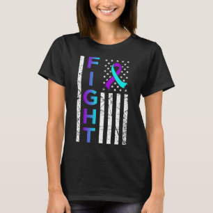 Camiseta Lutar Bandeira Dos EUA Feliz Consciencialização Do