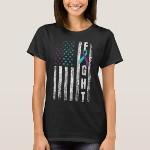 Camiseta Lutar Bandeira Dos EUA Feliz Conscientização Preve