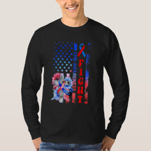 Camiseta Lutar Bandeira Dos EUA Girassol Cristão Conscienti
