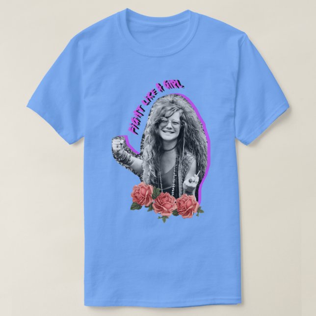 Camiseta Lutar como uma colagem de meninas (Frente do Design)