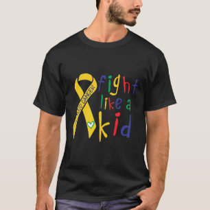 Camiseta Lutar Como uma Fita Dourada de Criança Conscientiz