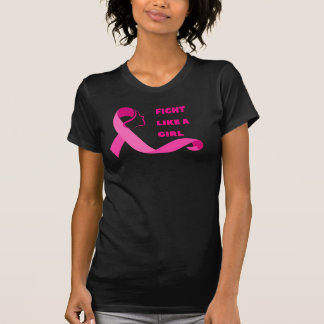 Camiseta Lutar como uma garota - capacitando o Cancer da ma