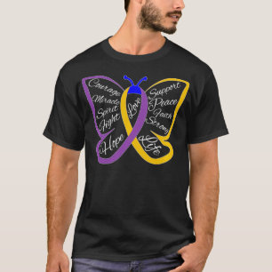 Camiseta Lutar contra a consciência do Cancer da escada Pul