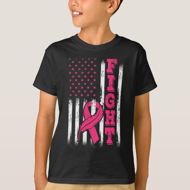 Camiseta Lutar contra a Consciência do Cancer da Fita Rosa (Frente)