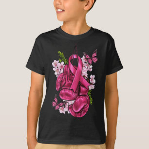 Camiseta Lutar contra a consciência do Cancer, luvas cor-de