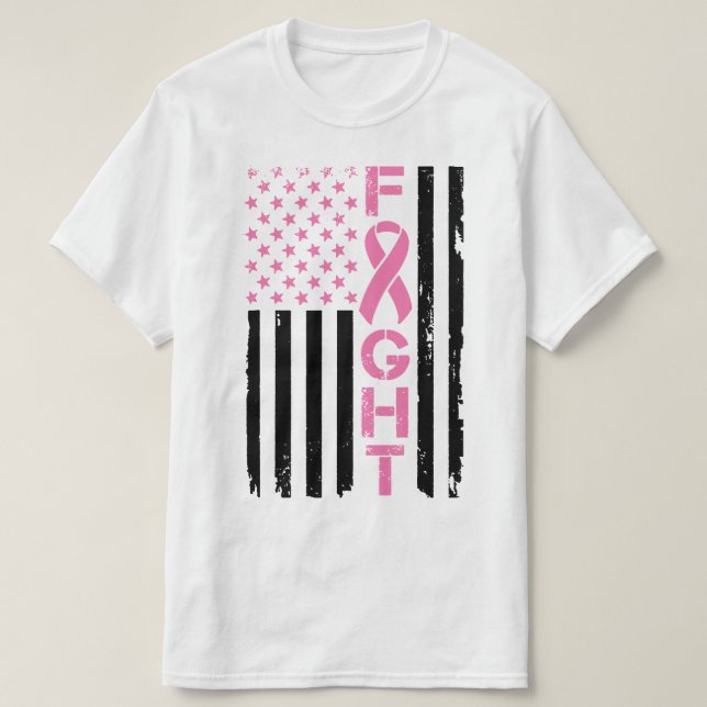 Camiseta Lutar contra Cancer Branco (Frente do Design)