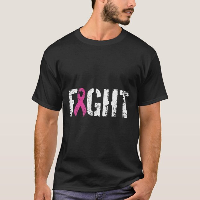 Camiseta Lutar contra o Cancer da Mama - Estilos Militares  (Frente)