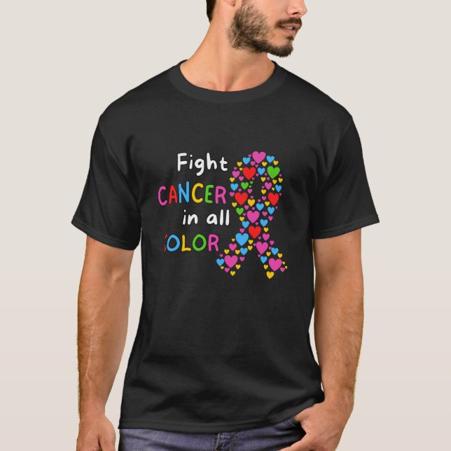 Camiseta Lutar Contra O Cancer Em Todos Os Corações Do Canc (Frente)
