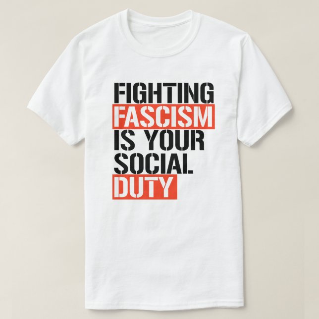 Camiseta Lutar contra o fascismo é seu dever (Frente do Design)