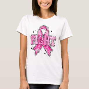 Camiseta Lutar contra o Mês de consciência do câncer de mam