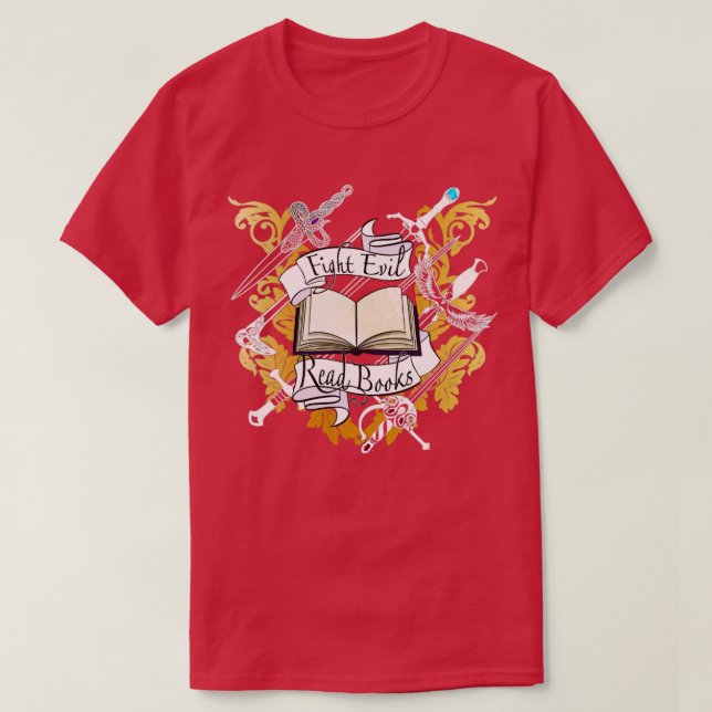 Camiseta Lutar contra os livros de mau (Frente do Design)