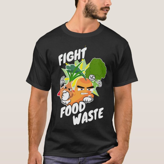 Camiseta Lutar contra resíduos de Comida de Comidas (Frente)