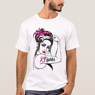 Camiseta Lutar Contra Rosie, A Consciência Do Cancer Da Mam
