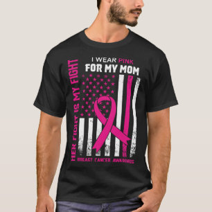 Camiseta Lutar É Minha Luta Eu Visto O Cancer De Mama Rosa 