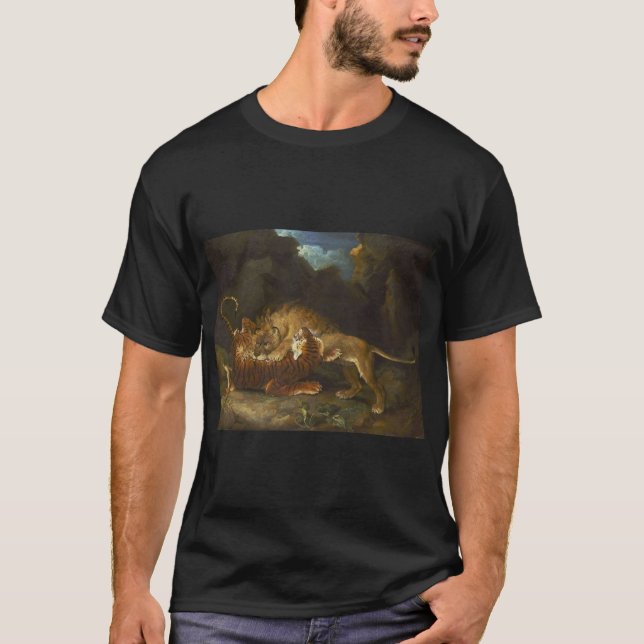 Camiseta Lutar entre um Leão e um Tigre (Frente)