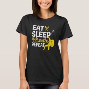Camiseta Lutar Esporte Lutador Comer Dormir Lutar Repetir
