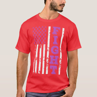 Camiseta Lutar Pela Consciência Do cancer Contra A Bandeira