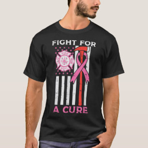 Camiseta Lutar Por Um Bombeiro Cura Cancer Da Mama Da Bande