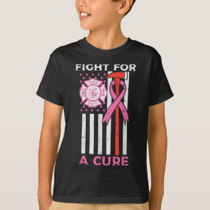 Camiseta Lutar Por Um Bombeiro Cura Cancer Da Mama Da Bande