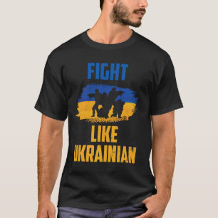 Camiseta Lute Como Guerreiros de Apoio à Ucrânia Ucraniana
