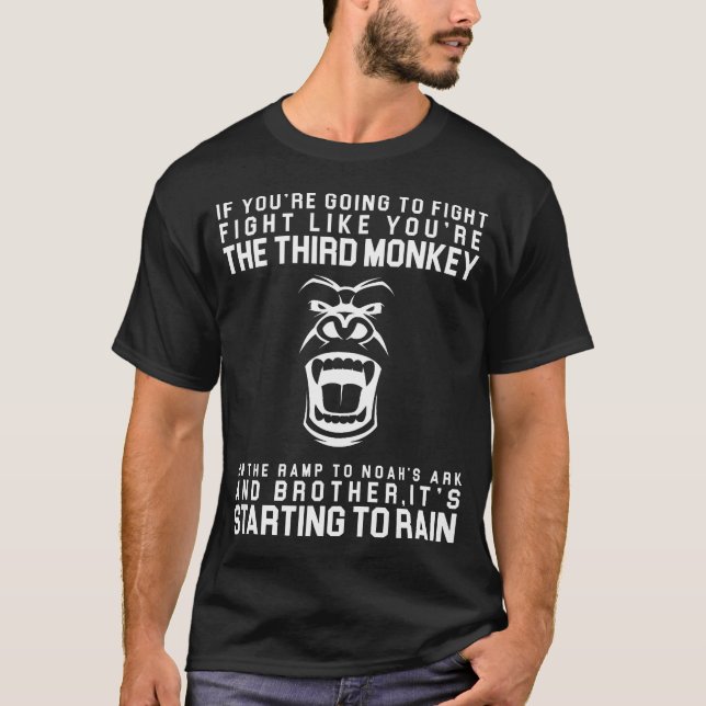 Camiseta Lute Como o Terceiro Macaco na Arca de Noé - Diver (Frente)