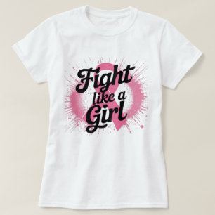 Camiseta Lute Como uma Garota Design de Conscientização s
