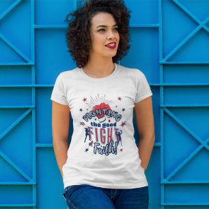 Camiseta Lute contra a boa luta da inspiração feminina de f