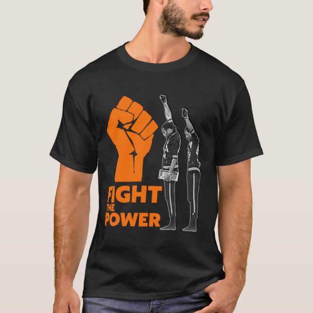 Camiseta LUTE CONTRA AS Olimpiadas POWER Black Power Salute (Frente)