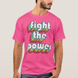Camiseta Lute contra o Design de alimentação preto