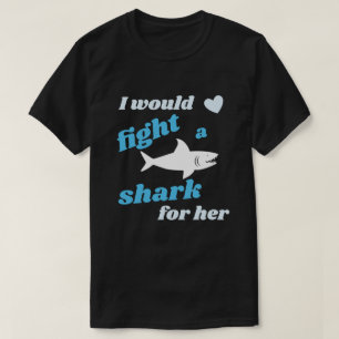 Camiseta Lute contra o tubarão pelo dia do Namorados de am