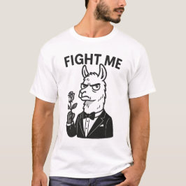 Camiseta "Lute-me" - Lama Dramático em Tuxedo T-Shirt