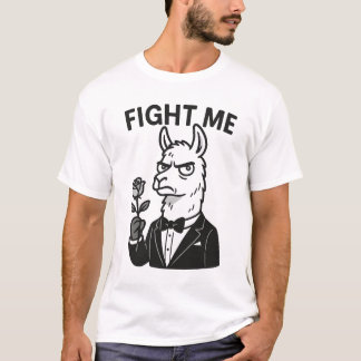 Camiseta "Lute-me" - Lama Dramático em Tuxedo T-Shirt