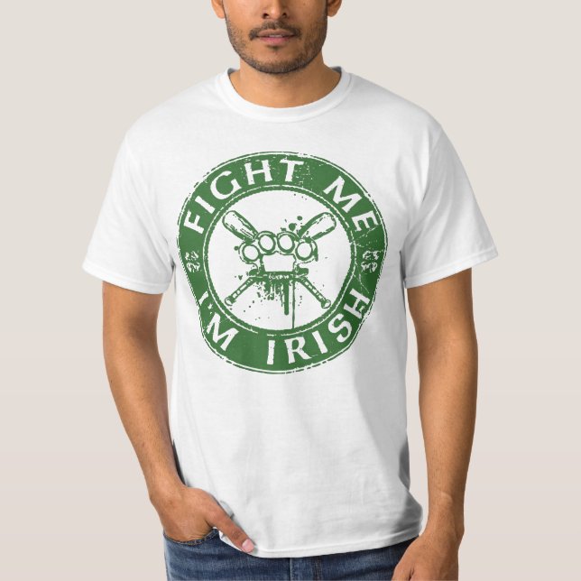 Camiseta lute-me, mim são irlandês (Frente)