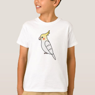 Camiseta Lutino Cartoon Cockatiel Parrot Bird