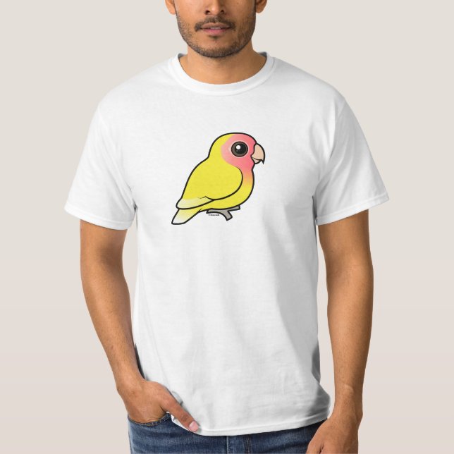 Camiseta Lutino Pêssego-enfrentou o Lovebird (Frente)