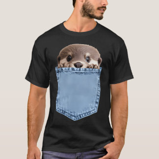 Camiseta Lutra Divertida No Seu Bolso