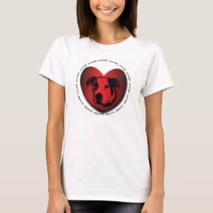 Camiseta Luv-A-Bull American Bulldog Pit Bull Heart